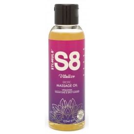 Массажное масло S8 Massage Oil Vitalize c ароматом лайма и имбиря - 125 мл.